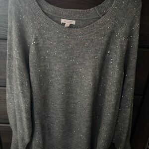 LC Lauren Conrad Gray Sweater with Sparkle Details
